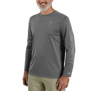 Carhartt Force Sun Defender Lightweight Long-Sleeve Shirt 106164-STL STEEL LARGE