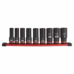 Milwaukee Shockwave 1/2 in. drive SAE 6 Point Impact Rated Deep Socket Set