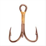 Eagle Claw 2X Treble Reg Shank Curved Point, Bronze, Size 8 5-Pack