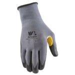 Wells Lamont Men's Indoor/Outdoor Gripper Grip Gloves Gray/Yellow XL