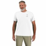 Carhartt Men's Force Sun Defender Lightweight Short-Sleeve Logo Graphic T-Shirt, White/Navy, X-Large