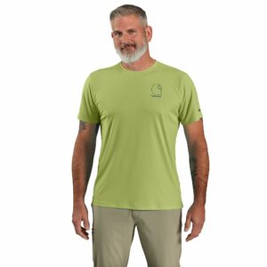 Carhartt Men's Force Sun Defender Lightweight Short-Sleeve Logo Graphic T-Shirt, Algae Green, X-Large