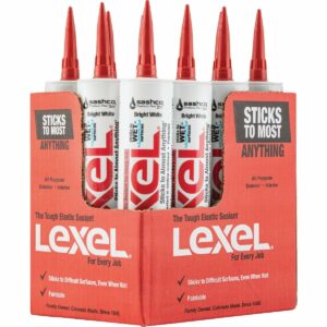Sashco Lexel White Synthetic Rubber All Purpose Caulk 10.5 oz - Image 2