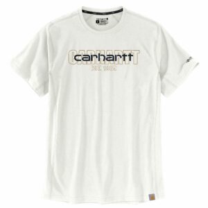 Carhartt Men's Force Relaxed Fit Midweight Short-Sleeve Logo Graphic T-Shirt, Malt, Large