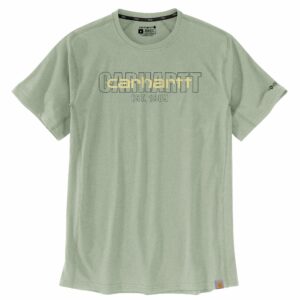 Carhartt Men's Force Relaxed Fit Midweight Short-Sleeve Logo Graphic T-Shirt, Sage, X-Large