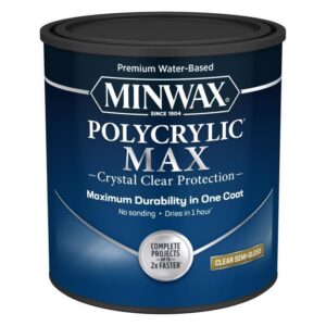 Minwax Polycrylic Max Semi-Gloss Clear Water-Based Polycrylic