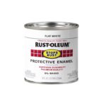 Rust-Oleum Stops Rust Indoor and Outdoor Flat White Oil-Based Protective Paint