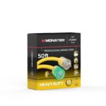 Monster Just Power It Up Outdoor 50 ft. L Yellow Extension Cord 10/3 SJTW