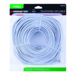 Monster Just Hook It Up 100 ft. L White Telephone Line Cord