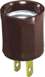 Leviton Plastic Medium Base Lampholder Adapter