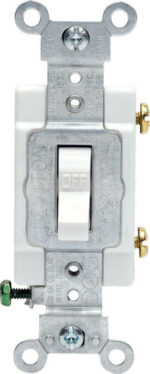 Leviton 20 amps Single Pole Toggle AC Quiet Switch White