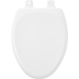 Mayfair by Bemis Lannon Slow Close Elongated White Enameled Wood Toilet Seat