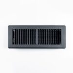 RectorSeal Tru Aire 4 in. H X 12 in. W 2-Way Powder Coat Black Steel Floor Register