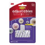 3M Command adjustables Small Brushed Clear Plastic 1.03 in. L Hook 0.5 lb