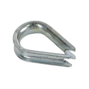 Koch Industries Zinc-Plated Galvanized Steel 1/8 in. D Wire Rope Clips and Thimble (Case of 20)