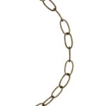 Koch Industries #10 Antique Brass Gold Steel Decorative Chain .175 in. D 600 in. 50 ft.