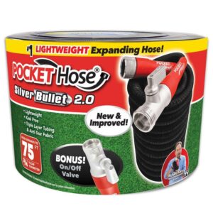 Pocket Hose Silver Bullet 2.0 3/4 in. D X 75 ft. L Medium Duty Expandable Flexible Garden Hose
