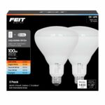 Feit BR40 E26 (Medium) LED Bulb Adjustable White 100 Watt Equivalence 2 pk