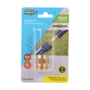 SurfaceMaxx M22 Male x 1/4-in Female NPT Screw Nipple 5800 psi - Image 2