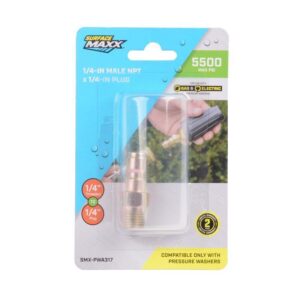 SurfaceMaxx 1/4-in Male NPT x 1/4-in Quick Connect Plug 5500 psi - Image 2
