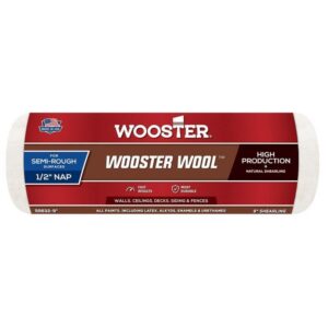 Wooster Wool Lambskin 9 in. W X 1/2 in. Regular Paint Roller Cover