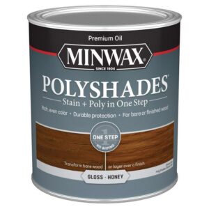 Minwax PolyShades Semi-Transparent Gloss Honey Oil-Based Stain/Polyurethane Finish