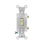 Leviton 20 amps Single Pole Toggle AC Quiet Switch Ivory