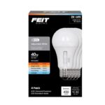 3018675 40W A19 E26 Medium Adjustable Equivalence LED Bulb, White - Pack of 4