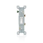 Leviton 15 amps Single Pole Toggle Switch White