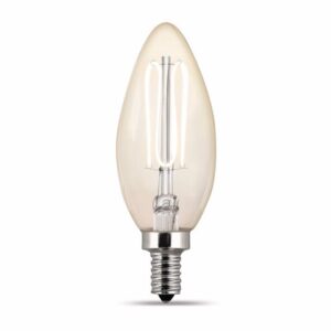 Feit B10 E12 (Candelabra) Filament LED Bulb Soft White 40 Watt Equivalence 2 pk - Image 2