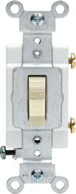 Leviton 20 amps Single Pole Toggle AC Quiet Switch Ivory