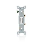 Leviton 15 amps Single Pole Toggle AC Quiet Switch White