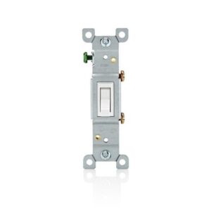 Leviton 15 amps Single Pole Toggle AC Quiet Switch White