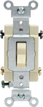 Leviton 15 amps Double Pole Toggle AC Quiet Switch Ivory