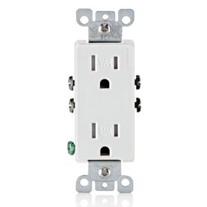 Leviton 15 amps 125 V Duplex White Weather Resistant Outlet 5-15R