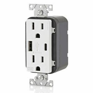 Leviton 15 amps 125 V USB White Outlet and USB Charger 5-15R - Image 4