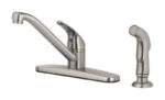 OakBrook Essentials One Handle Brushed Nickel Kitchen Faucet Side Sprayer Incl