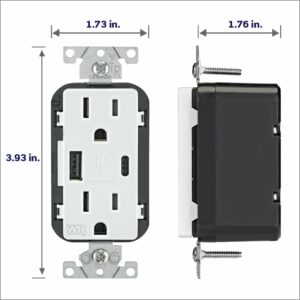 Leviton 15 amps 125 V USB White Outlet and USB Charger 5-15R - Image 8