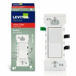 Leviton Lever Edge 15 amps Single Pole Rocker Rocker Switch White