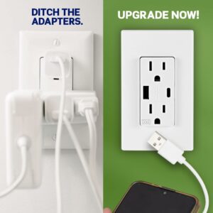 Leviton 15 amps 125 V USB White Outlet and USB Charger 5-15R - Image 9