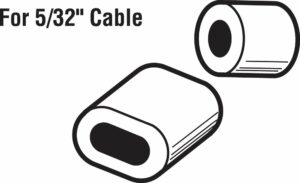 Prime-Line 3.9 in. W X 5.4 in. L X 5/32 in. D Aluminum Cable Ferrules and Stops 2-Pack - Image 2