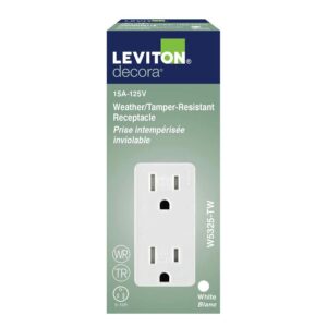 Leviton 15 amps 125 V Duplex White Weather Resistant Outlet 5-15R - Image 3