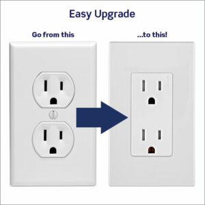 Leviton Lever Edge 15 amps 125 V White Tamper Resistant Outlet 5-15R - Image 7