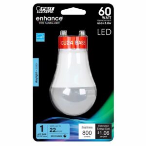Feit Enhance A19 GU24 LED Bulb Daylight 60 Watt Equivalence