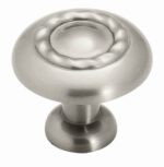 Amerock Inspirations Round Cabinet Knob 1-1/4 in. D 1-1/16 in. Satin Nickel