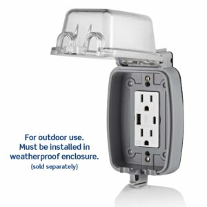 Leviton 15 amps 125 V USB White Outlet and USB Charger 5-15R - Image 3