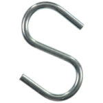 Small Zinc-Plated Silver Steel 1.5 in. L S-Hook 20 lb 40 pk
