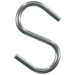 Small Zinc-Plated Silver Steel 1.5 in. L S-Hook 20 lb 40 pk