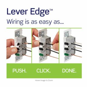 Leviton Lever Edge 15 amps 125 V White Tamper Resistant Outlet 5-15R - Image 5