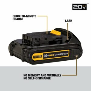 DeWalt 20V MAX DCB201 1.5 Ah Lithium-Ion Compact Battery - Image 7